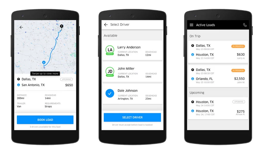 اپلیکیشن حمل بار uber